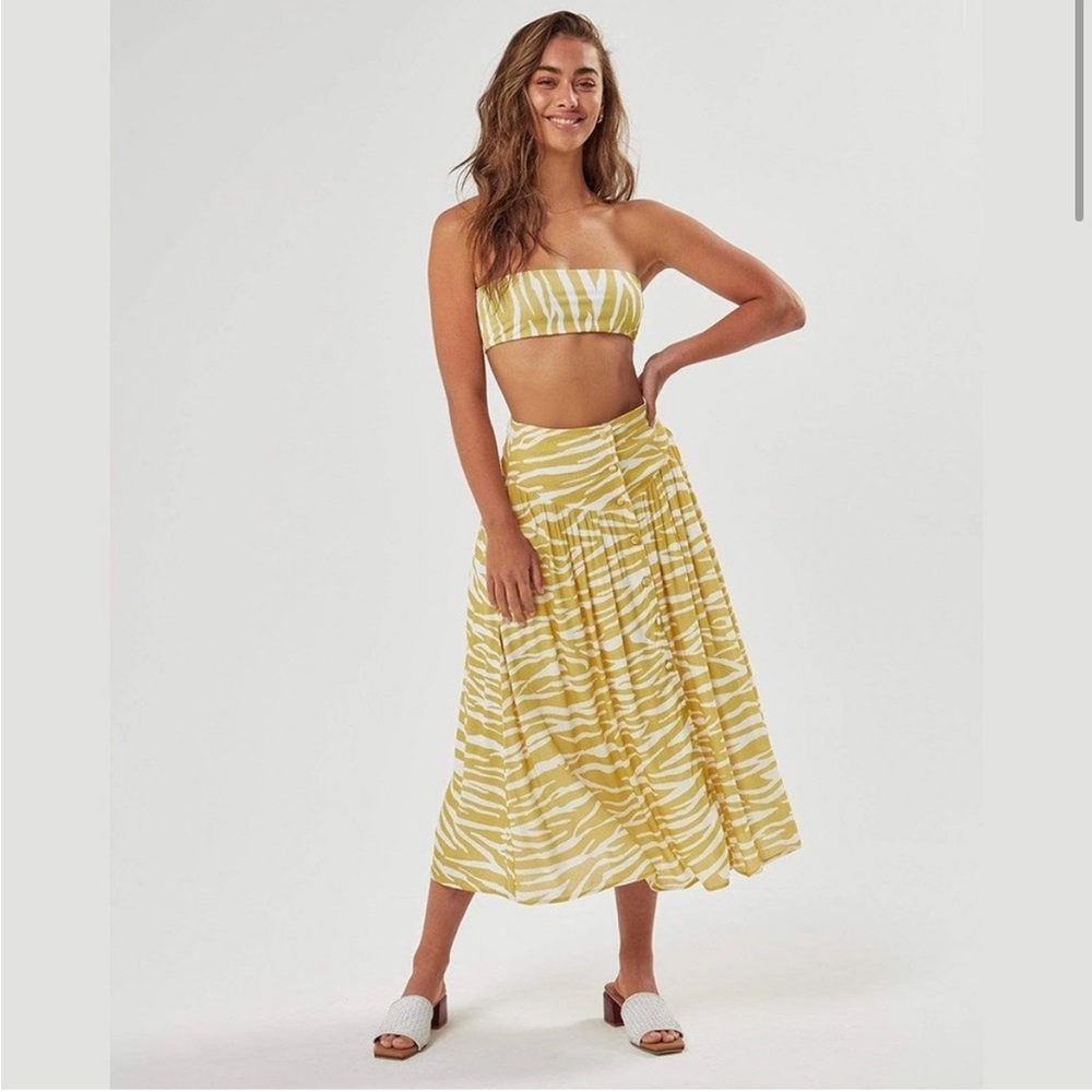 Charlie Holiday Lima MIDI Skirt and Bandeau Swim Top Set